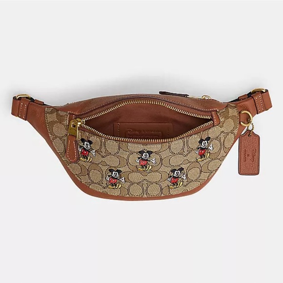 Disney X Coach Warren Mini Belt Bag In Signature Jacquard - Picture 2 of 12